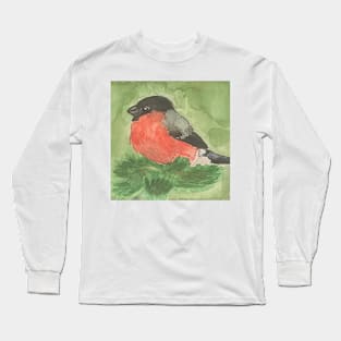 Red bird bullfinch Long Sleeve T-Shirt